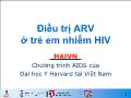 Điều trị ARV ở trẻ em nhiễm HIV