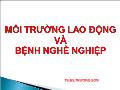 Môi trường lao động và bệnh nghề nghiệp