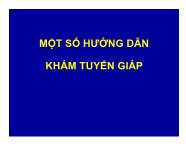 Một số hướng dẫn khám tuyến giáp