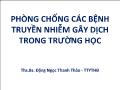 Phòng chống các bệnh truyền nhiễm gây dịch trong trường học