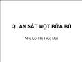 Quan sát một bữa bú