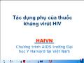 Tác dụng phụ của thuốc kháng virút HIV
