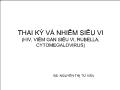 Thai kỳ và nhiễm siêu vi (HIV, viêm gan siêu vi, Rubella, Cytomegalovirus)