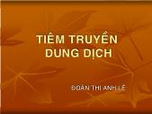 Tiêm truyền dung dịch