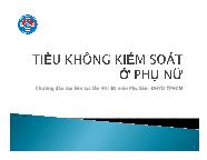 Tiểu không kiểm soát ở phụ nữ