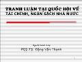 Tranh luận tại Quốc hội về tài chính, ngân sách nhà nước