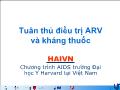 Tuân thủ điều trị ARV và kháng thuốc