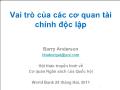 Vai trò của các cơ quan tài chính độc lập