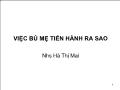 Việc bú mẹ tiến hành ra sao