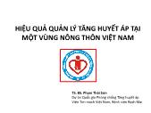 Hiệu quả quản lý tăng huyết áp tại một vùng nông thôn Việt Nam