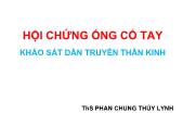 Hội chứng ống cổ tay - Khảo sát dẫn truyền thần kinh