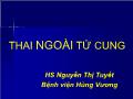 Thai ngoài tử cung - HS Nguyễn Thị Tuyết