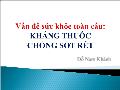 Vấn đề sức khỏe toàn cầu: kháng thuốc - chống sốt rét