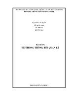 Bài giảng môn Hệ thống thông tin quản lý