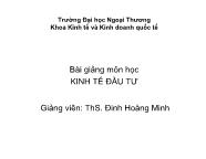 Bài giảng môn học Kinh tế đầu tư