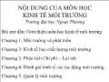 Bài giảng môn học kinh tế môi trường