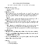 Đề cương chi tiết môn học thi tuyển sinh liên thông từ cao đẳng lên đại học