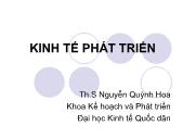 Giáo trình môn Kinh tế phát triển