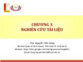 Giáo trình phân tích hoạt động kinh doanh - Chương 3: Nghiên cứu tài liệu