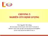 Giáo trình phân tích hoạt động kinh doanh - Chương 5: Nghiên cứu định lượng