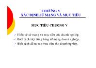 Giáo trình phân tích hoạt động kinh doanh - Chương V: Xác định sứ mạng và mục tiêu