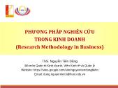 Giáo trình phân tích hoạt động kinh doanh - Phương pháp nghiên cứu trong kinh doanh