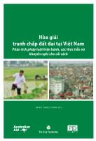 Hòa giải tranh chấp đất đai tại Việt Nam - Phân tích pháp luật hiện hành, các thực tiễn và khuyến nghị cho cải cách