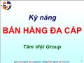 Kế hoạch năng bán hàng - Kỹ năng bán hàng đa cấp