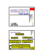 Kinh tế học quốc tế - Chương 4: Chính sách thương mại quốc tế: Thuế quan