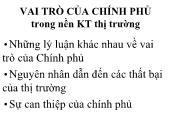 Kinh tế học - Vai trò của chính phủ trong nền kt thị trường