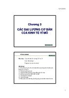 Kinh tế học vĩ mô - Chương 3: Các đại lượng cơ bản của kinh tế vĩ mô