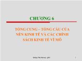 Kinh tế học vĩ mô - Chương 6: Tổng cung – tổng cầu của nền kinh tế và các chính sách kinh tế Vĩ Mô