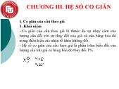 Kinh tế học Vi mô - Chương III: Hệ số co giãn