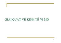 Kinh tế học vĩ mô - Khái quát về kinh tế vĩ mô