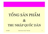 Kinh tế học vĩ mô - Tổng sản phẩm và thu nhập quốc dân