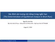 Kinh tế học vĩ mô - Xác định sản lượng cân bằng trong ngắn hạn