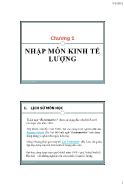 Kinh tế lượng - Chương 1: Nhập môn kinh tế lượng