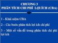 Kinh tế môi trường - Chương 3: Phân tích chi phí lợi ích (CBA)