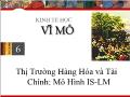 Kinh tế vĩ mô - Thị trường hàng hóa và tài chính: Mô hình is - Lm