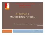 Marketing bán hàng - Chương I: Marketing cơ bản