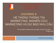 Marketing bán hàng - Chương II: Hệ thống thông tin marketing, nghiên cứu marketing và dự báo nhu cầu