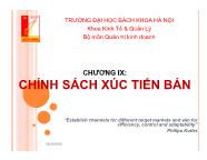 Marketing bán hàng - Chương IX: Chính sách xúc tiến bán