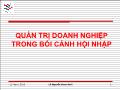 Quản trị doanh nghiệp trong bối cảnh hội nhập