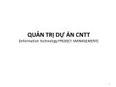 Quản trị dự án Công nghệ thông tin - Bài 4: quản trị chi phí dự án