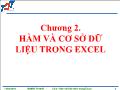 Quản trị kinh doanh - Chương 2: Hàm và cơ sở dữ liệu trong excel