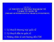 Quản trị kinh doanh - Chương 2: Lý thuyết về thương mại quốc tế và đầu tư quốc tế (theory of international trade & investment)