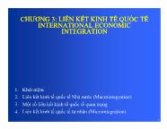 Quản trị kinh doanh - Chương 3: Liên kết kinh tế quốc tế international economic integration