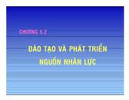 Quản trị kinh doanh - Chương 5: Đào tạo và phát triển nguồn nhân lực