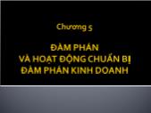 Quản trị kinh doanh - Đàm phám và hoạt động chuẩn bị đàm phán trong kinh doanh