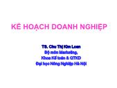 Quản trị kinh doanh - Kế hoạch doanh nghiệp